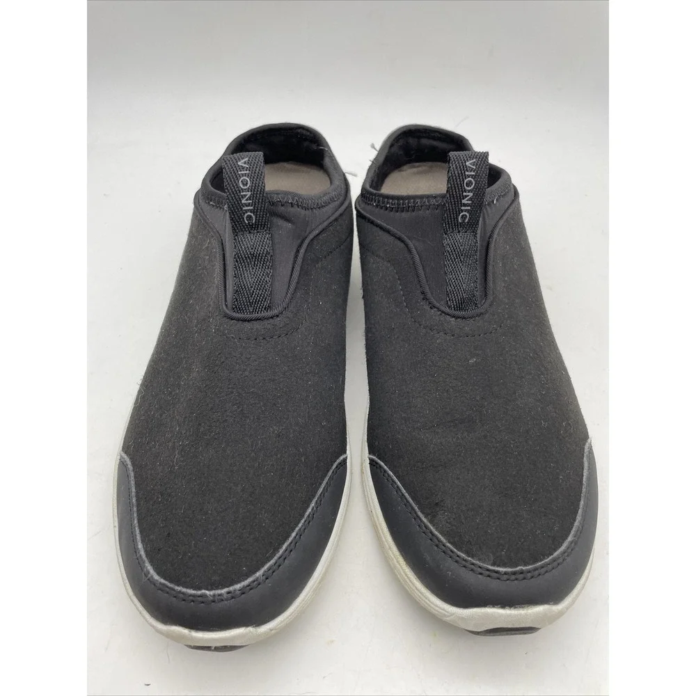 Vionic Adell Black‎ Suede Comfort Slip-on Flat Shoe Women's sizes 9.5